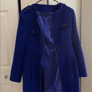 Blue button down jacket